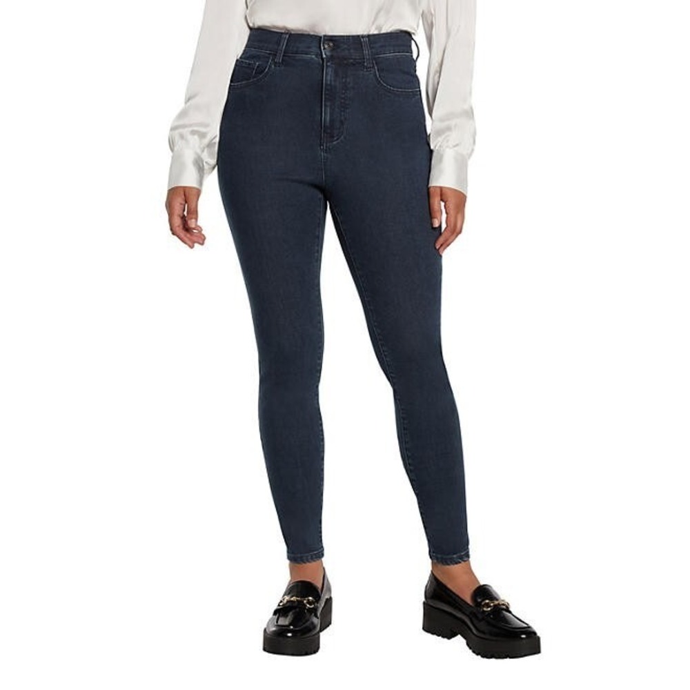 NWT Express Womens Skinny Jeans Size 8 Dark Wash High Rise Stretch Denim